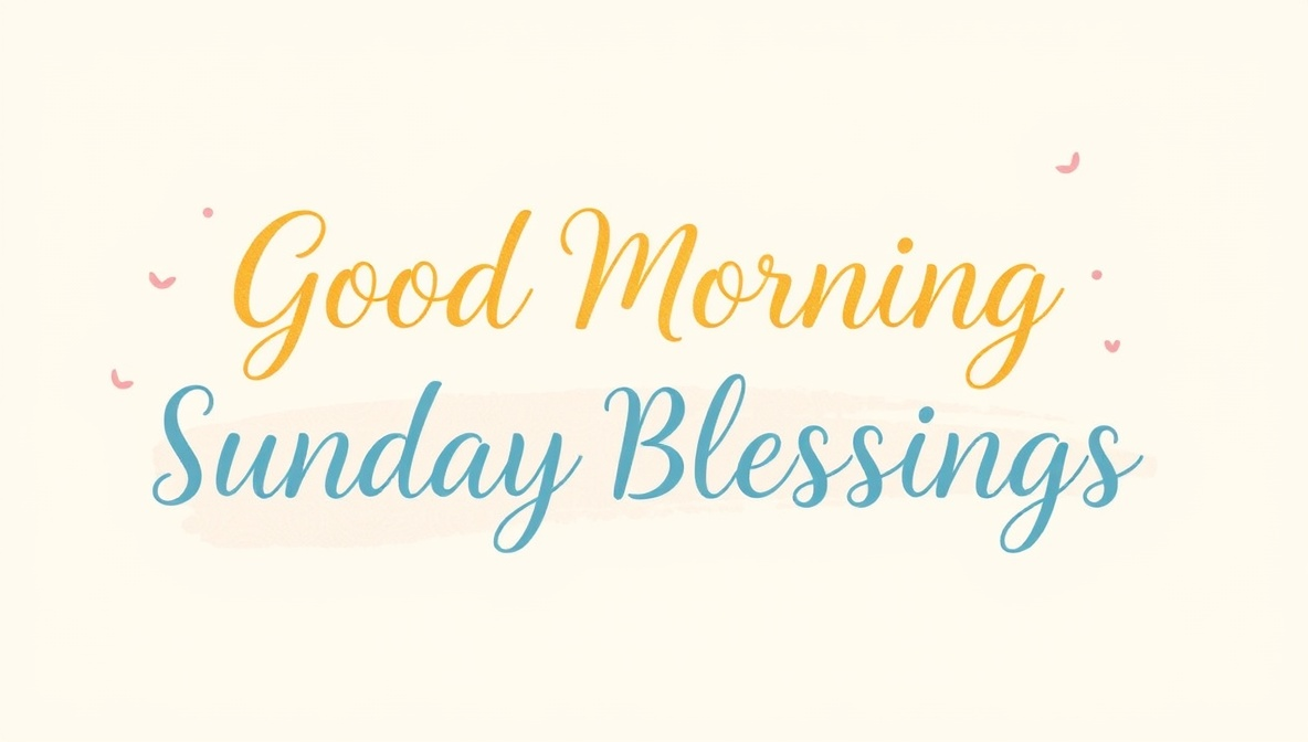 Good Morning Sunday Blessings