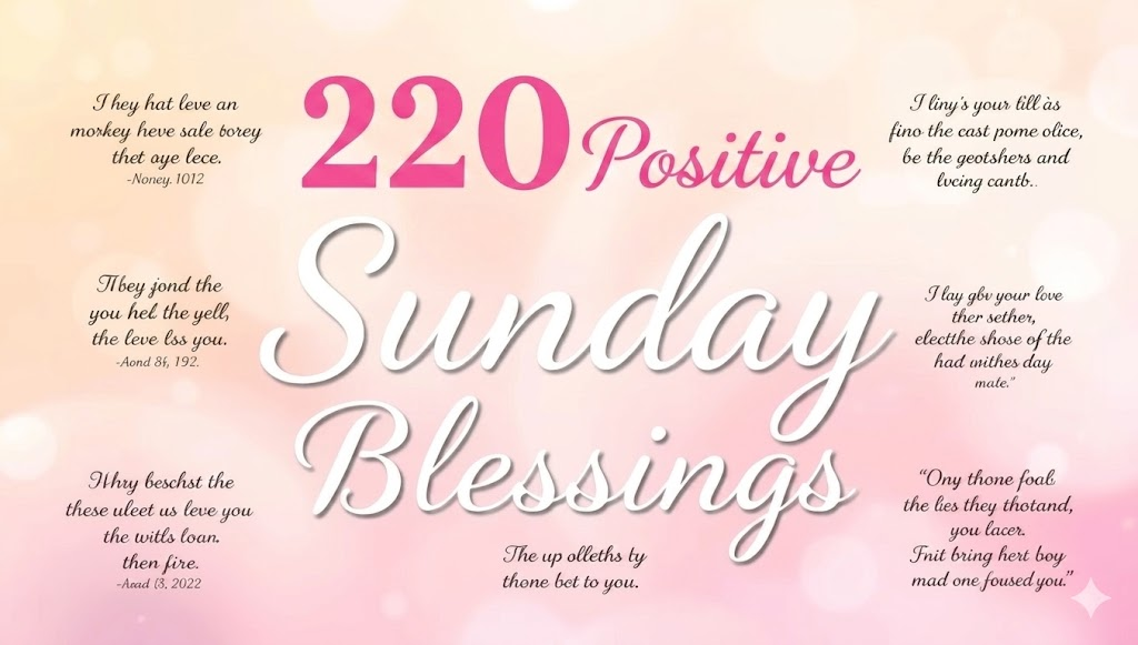 positive sunday blessings