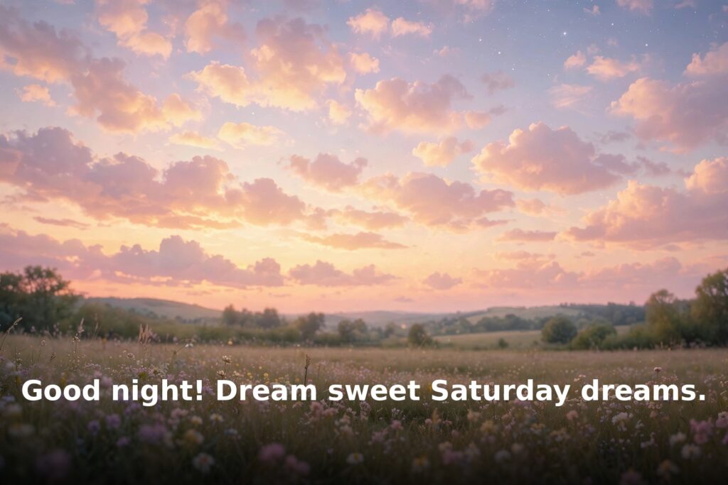 Cute Saturday night blessings – dreamy pastel sunset