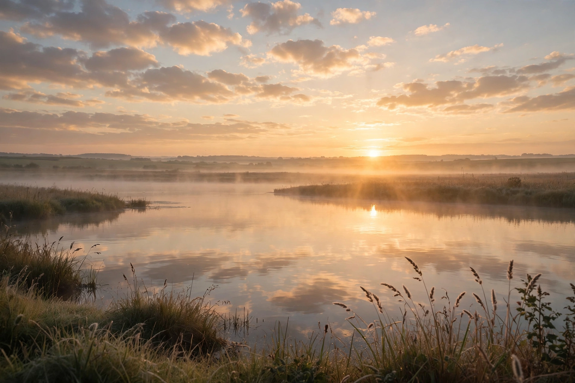 Calm sunrise over a quiet horizon symbolizing a new beginning