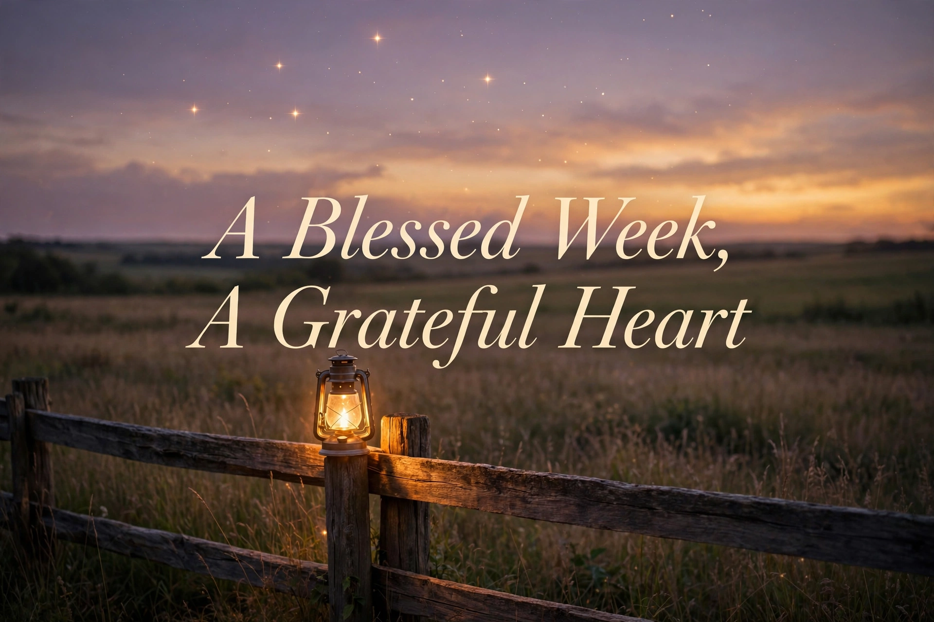 A blessed week a grateful heart - weekend gratitude blessing image