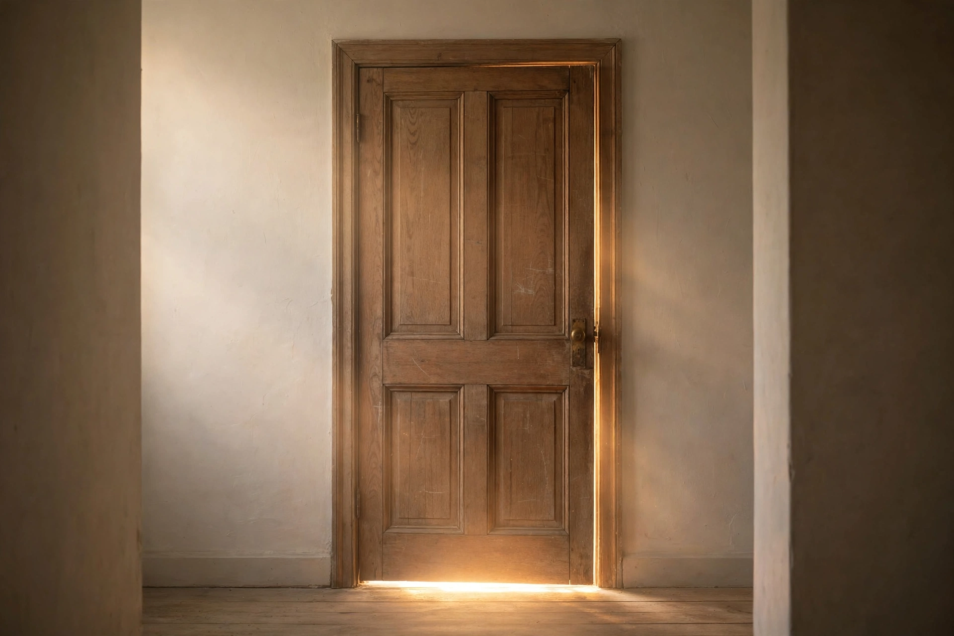 Closed door with warm light – deep done with it all quotes