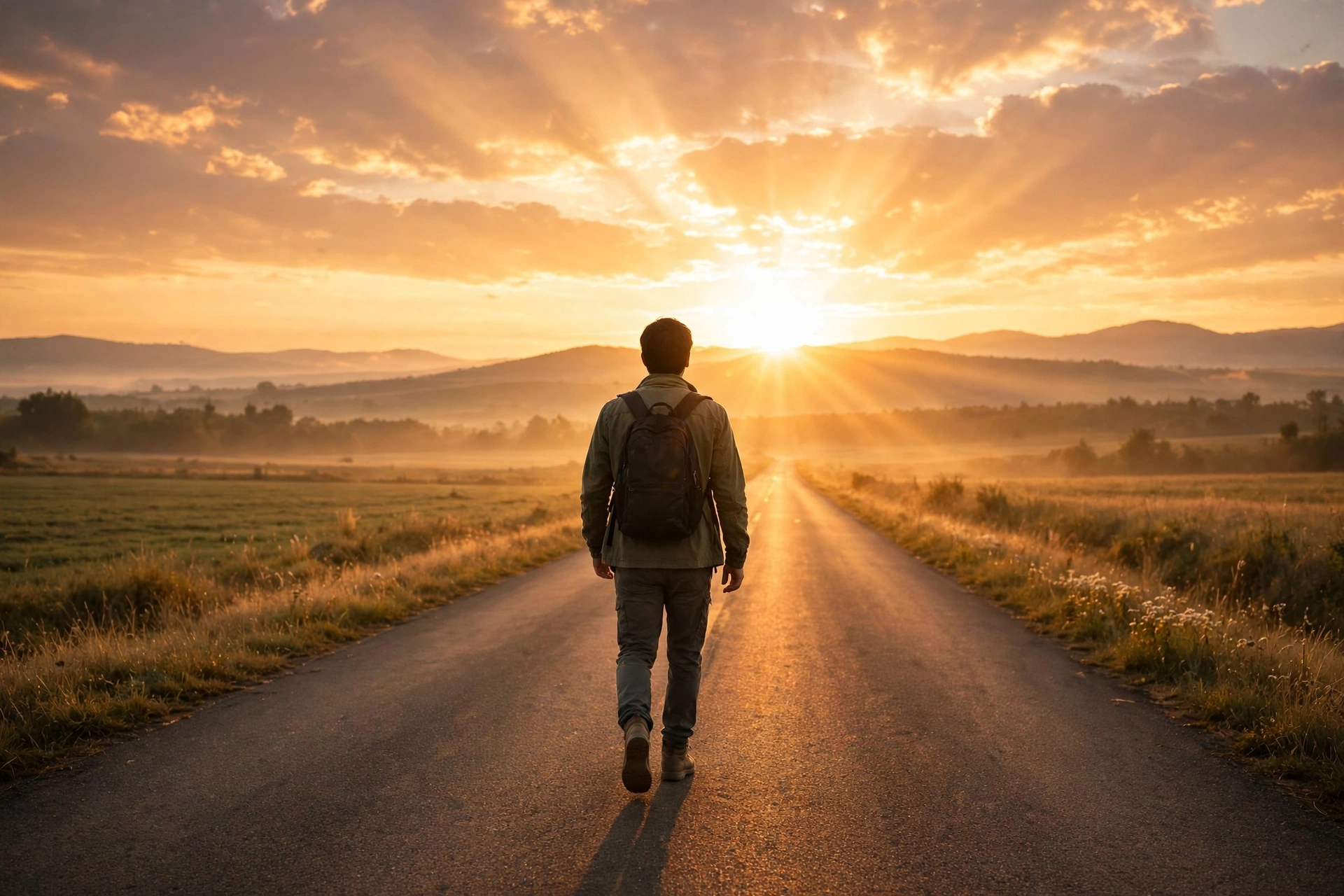 Person walking away confidently toward a bright sunrise, a once im done quotes featured image