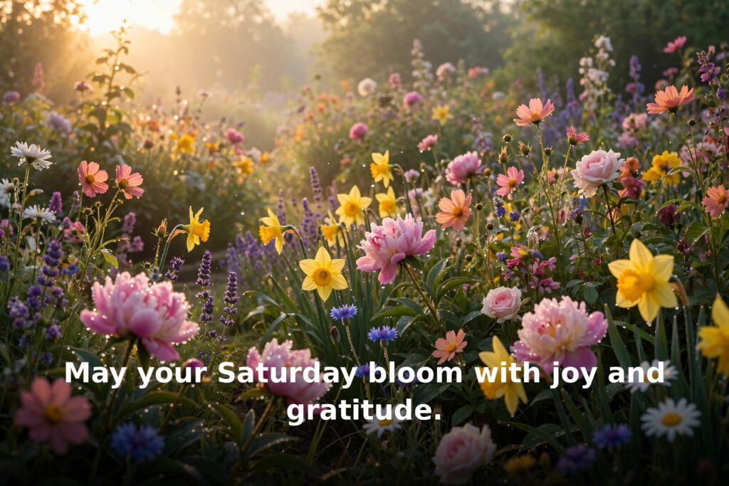 Saturday blessings – flowers blooming at sunrise